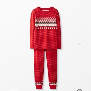 Hanna Andersson Holiday Print Long John Pajama boy girl size 4
